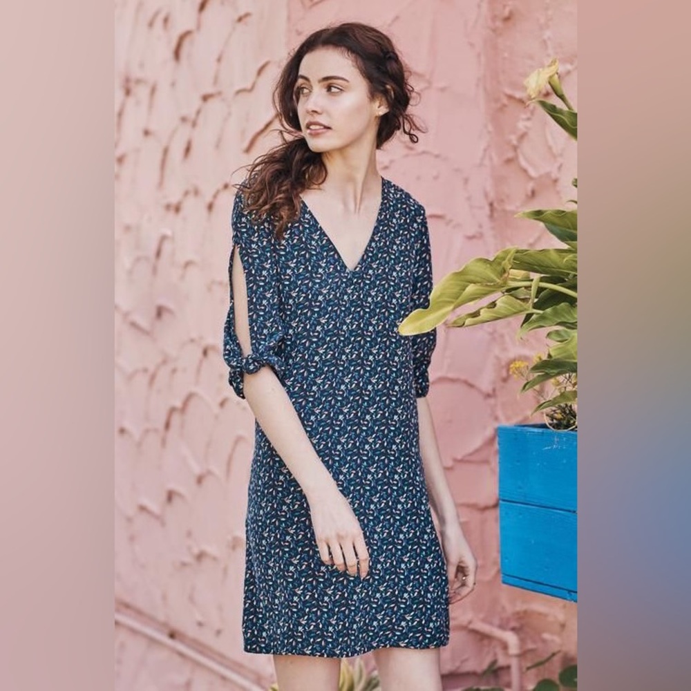 Amour vert silk floral shift dress xs